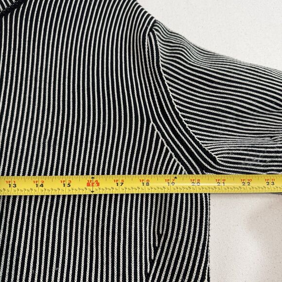 Paul Smith Men's Ribbed Full Zip Crew Knit Black Cotton Blend Size Medium *Flaw - Picture 9 of 13